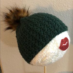 Brand New Forest Green Crochet Hat